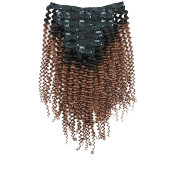 Sassina 100% Remy Human Hair Extensions Brown flowing Into Ginger 12" - Picture 2 of 14